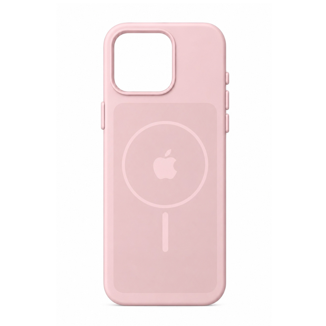 Estuche Iphone 16 Pro Max Silicona Luxe Rosado Con Logo