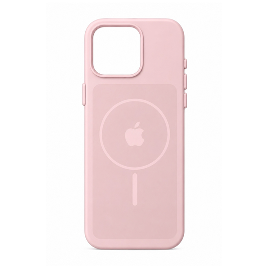 Estuche Iphone 16 Pro Max Silicona Luxe Rosado Con Logo