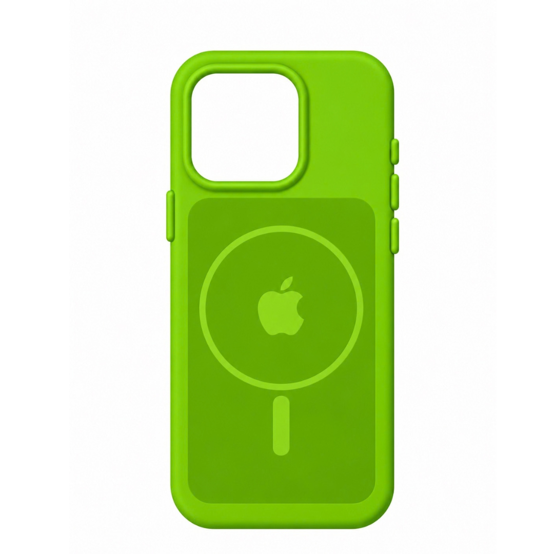 Estuche Iphone 16 Pro Max Silicona Luxe Verde Con Logo