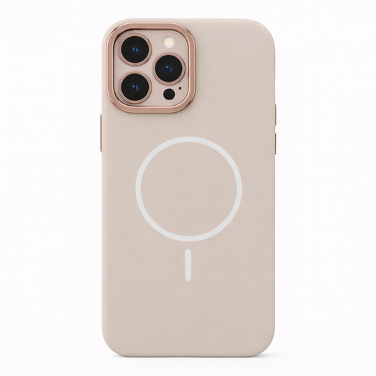 Estuche Iphone 16 Pro Max Premium Magsafe Con Protección De Cámara Beige