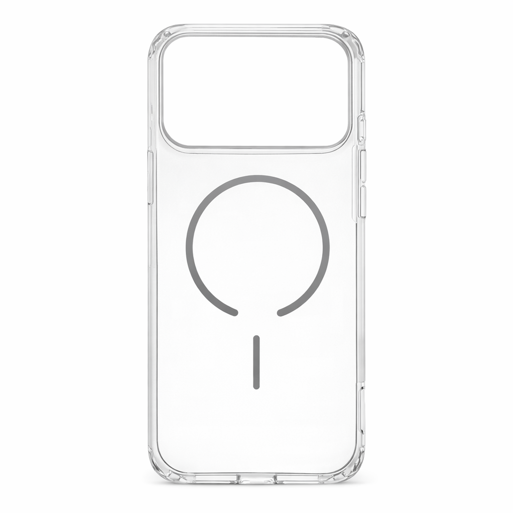 Estuche Transparente Iphone 17 Pro Magsafe Gris Antichoque