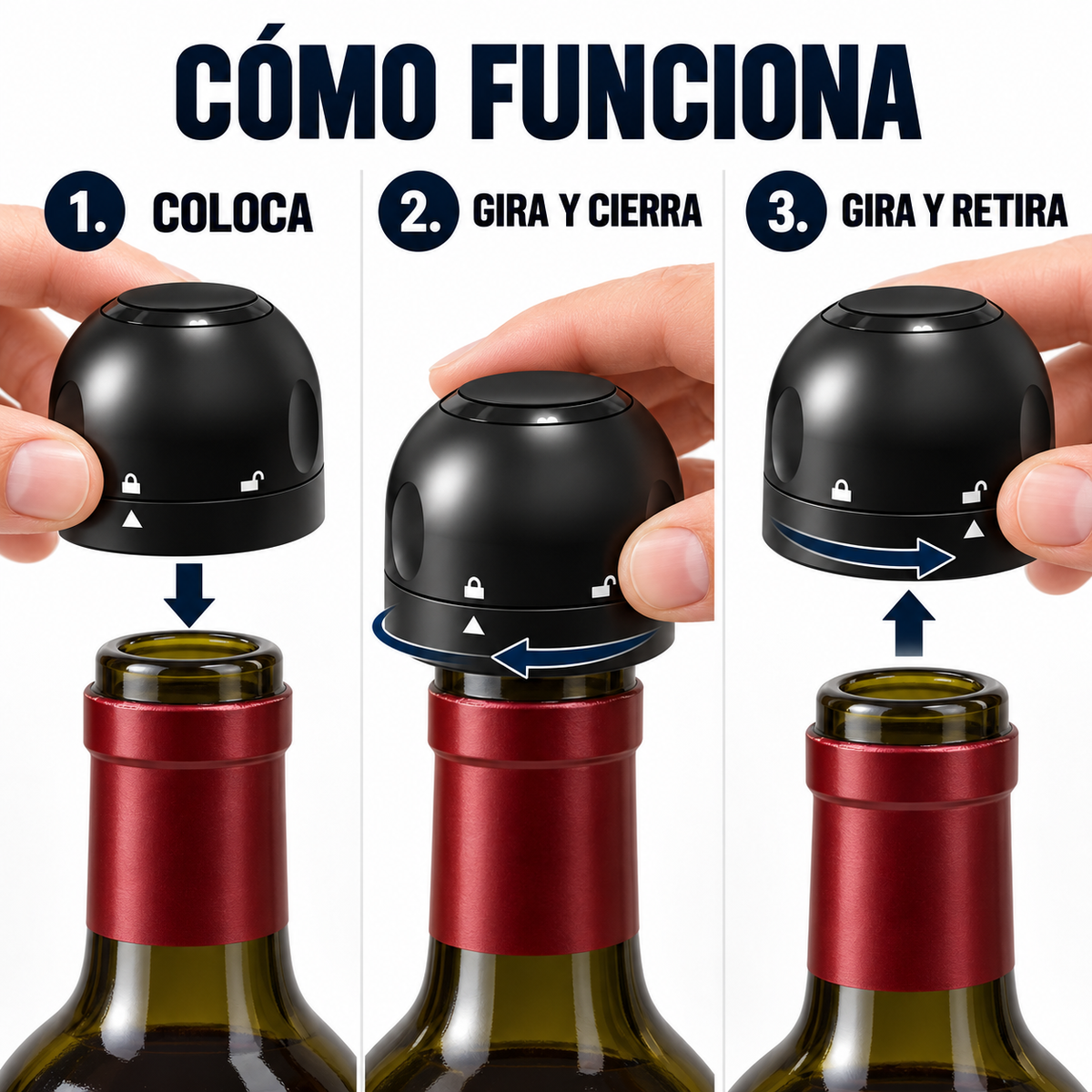 Tapón de Botella con Cierre Hermético