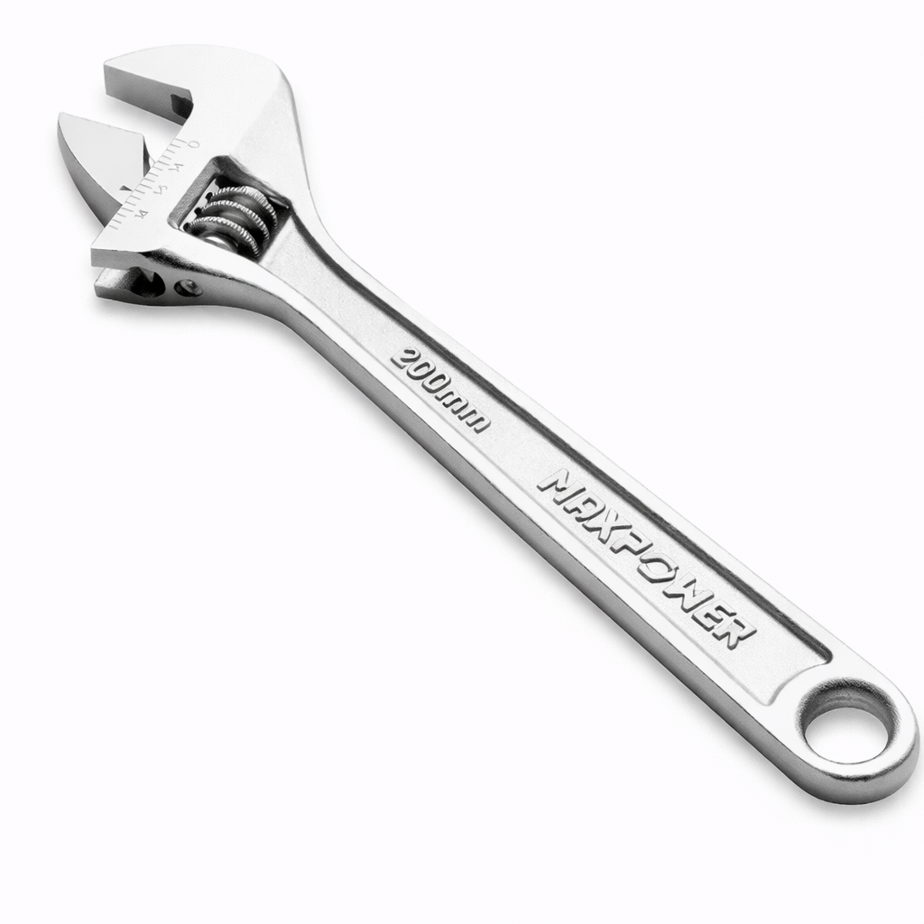 8 Inch Chrome Plated Adjustable Wrench