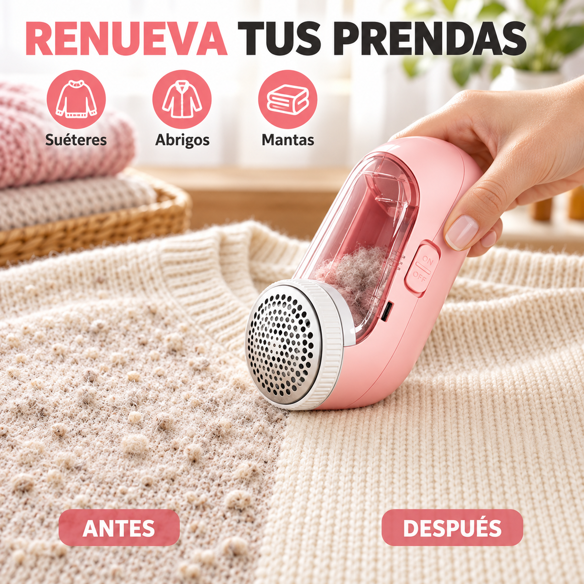 Quitapelusas Quitamotas Removedor de Pelusas Eléctrico