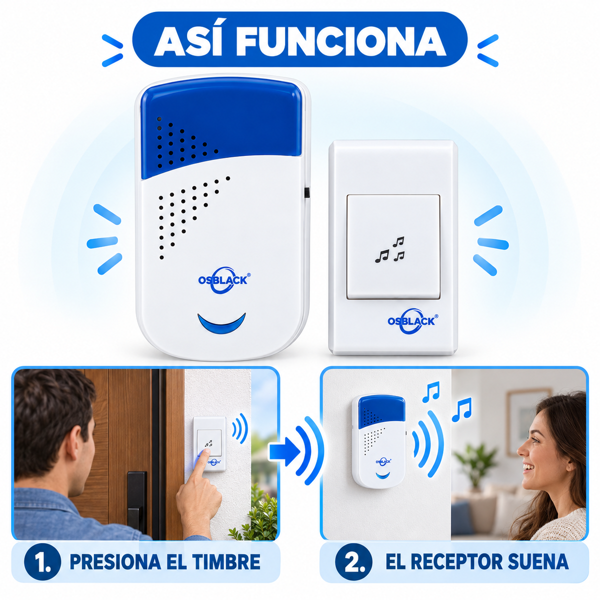 Timbre Inalámbrico Osblack