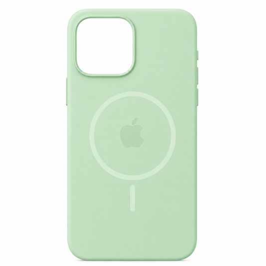 Estuche Silicona Magsafe Iphone 15 Pro Max Verde Claro