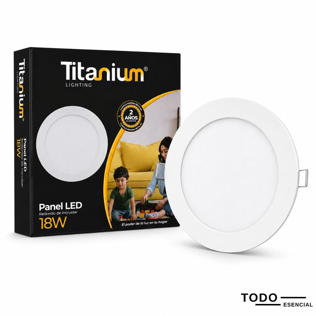 Panel Led 18w Redondo Incrustar Luz Blanca