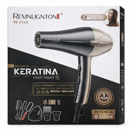 Secador Remnlington 5000w Keratina 6 En 1