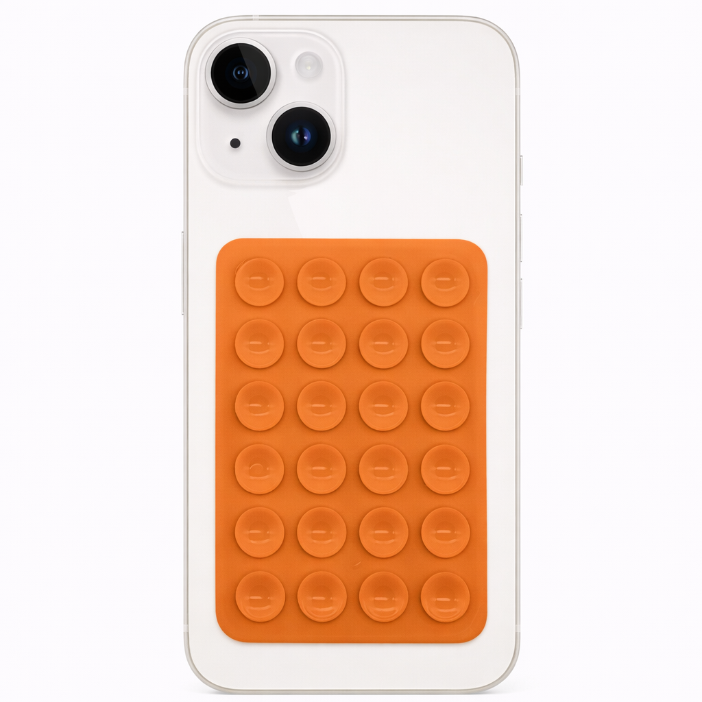 Gray Silicone Suction Cup Cell Phone Holder