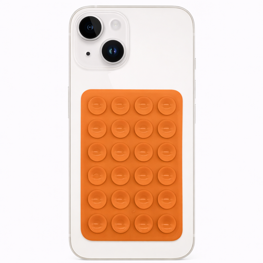 Soporte Celular Chupitos De Succión Silicona Naranja