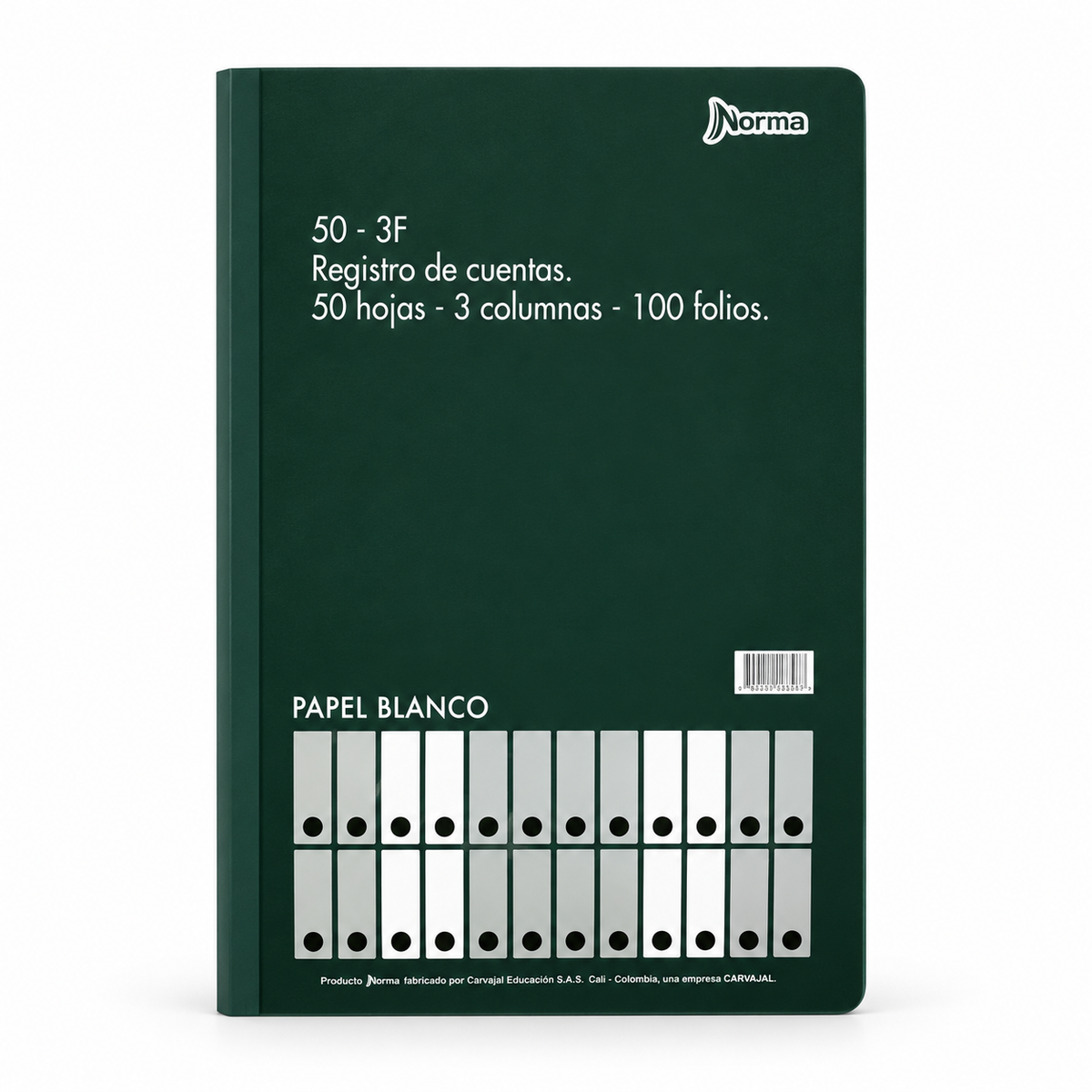 Libro de Contabilidad 3 Columnas 100 Folios Norma