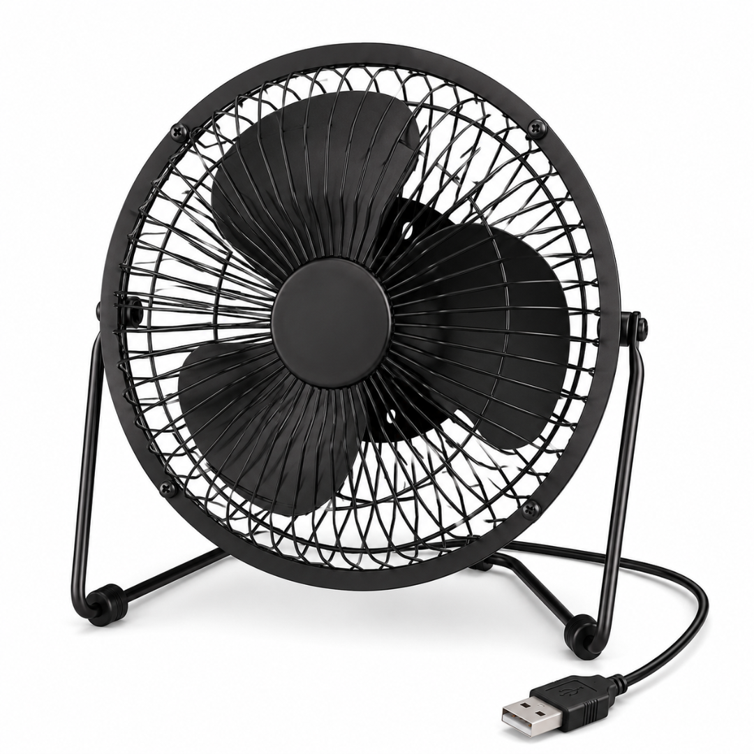 Ventilador de Mesa Usb con Aspas Metálicas