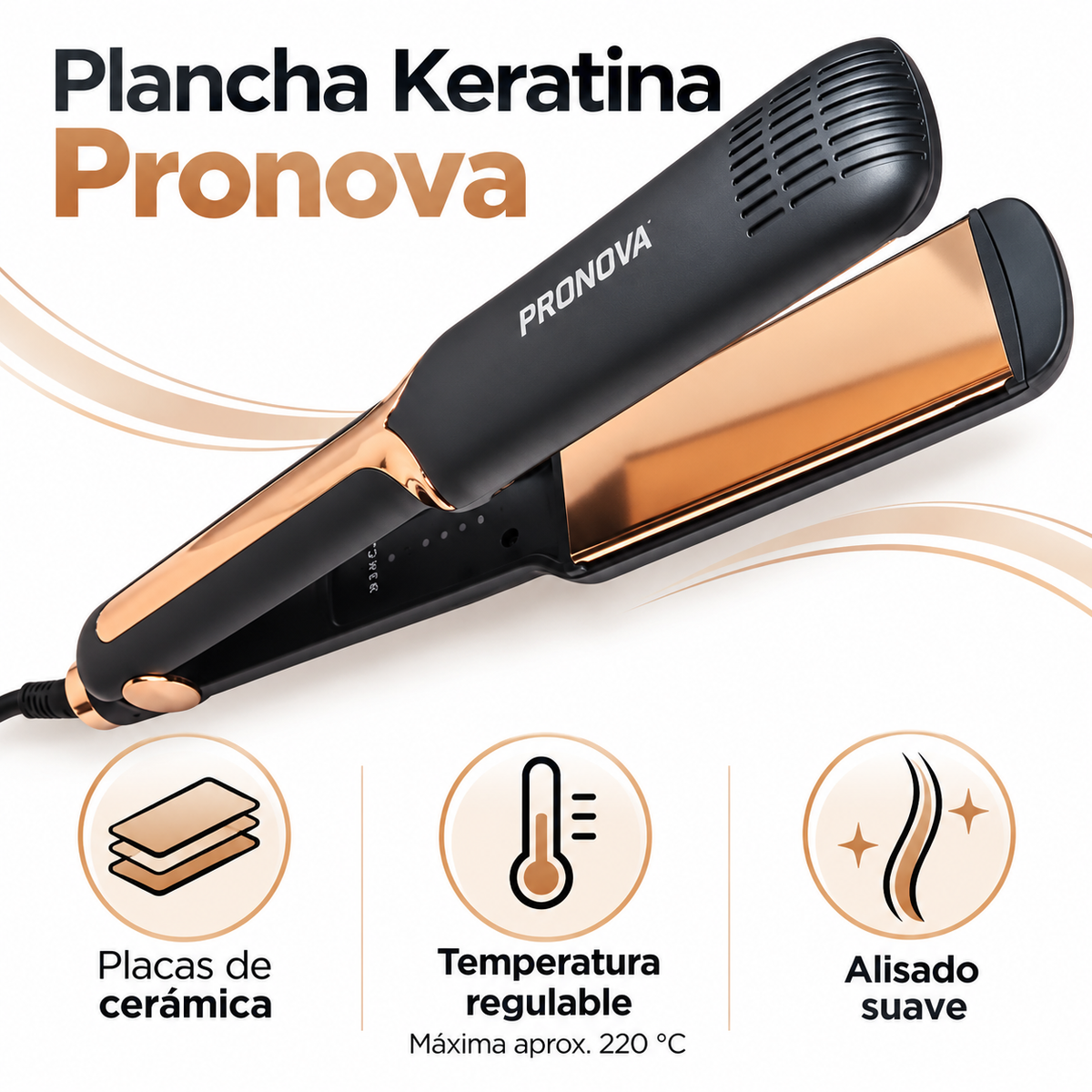 Plancha Keratina Pronova 220 grados