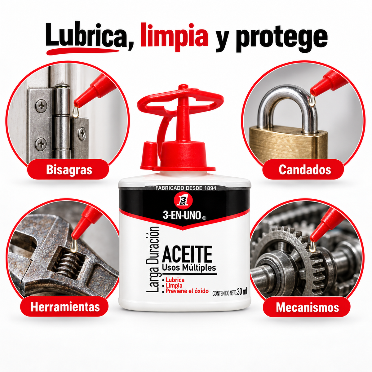3 en 1 Aceite Lubricante 30ml