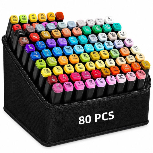 Marcadores Doble Punta 80 Pcs