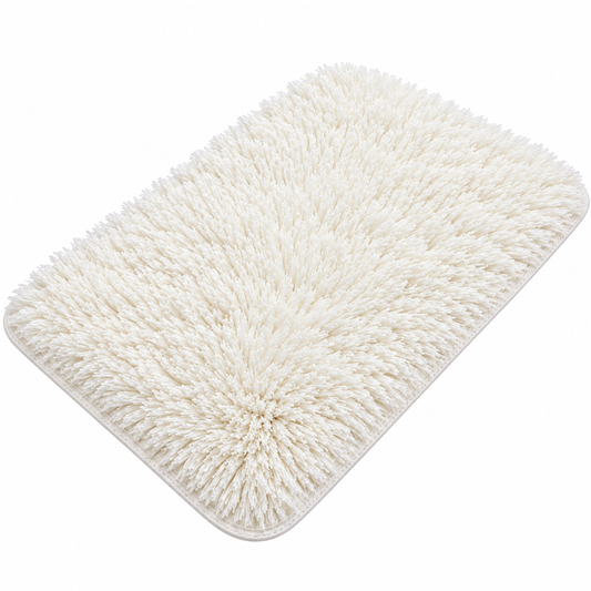 Tapete Felpa Alfombra Peluda Blanca