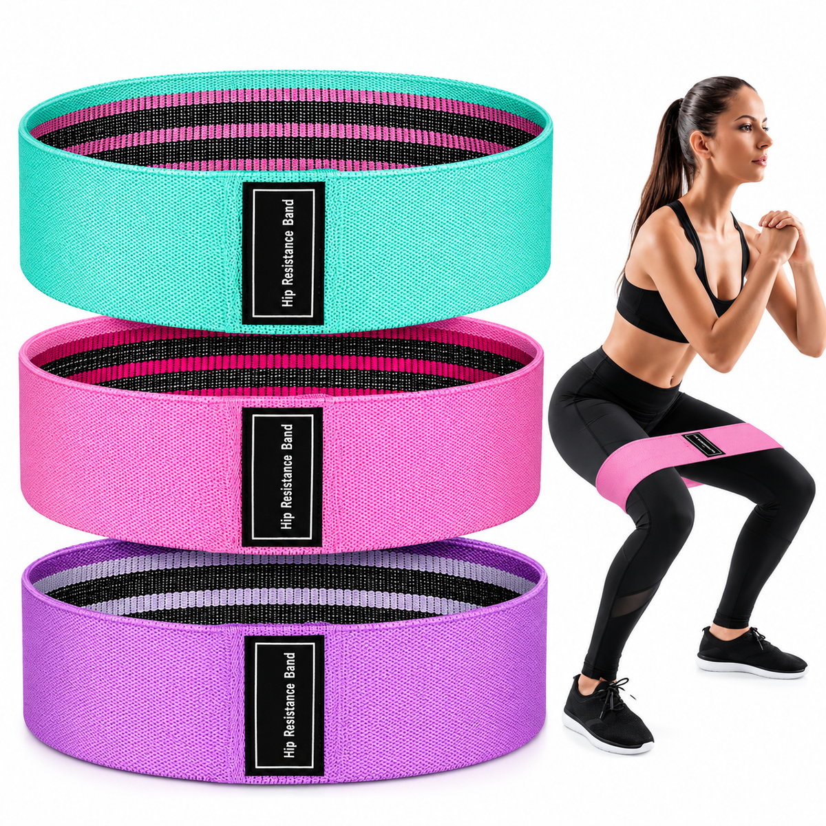 Bandas Resistencia Gimnasio Tela X3 Colores