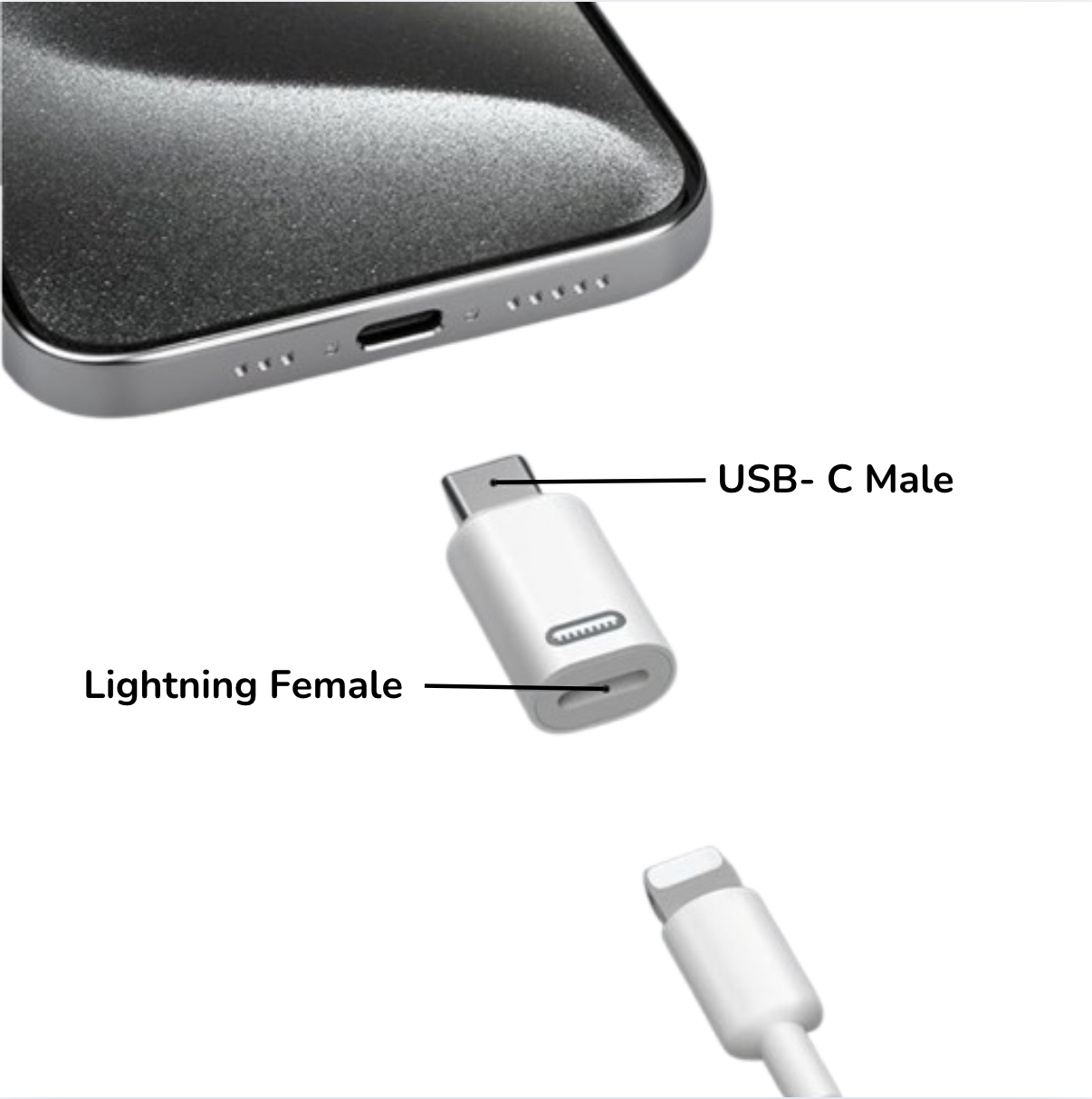 Adaptador Convertidor Lightning A Tipo C