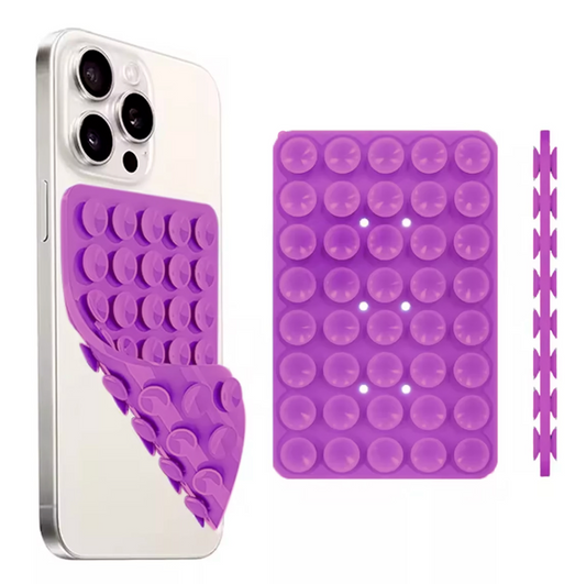 Soporte Celular Chupitos De Succión Silicona Morado