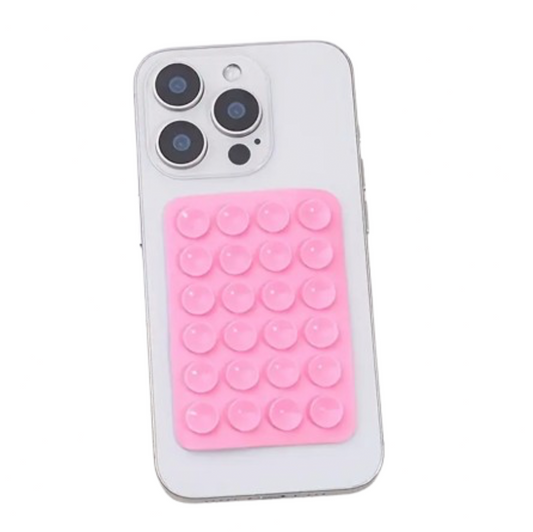 Soporte Celular Chupitos De Succión Silicona Rosa