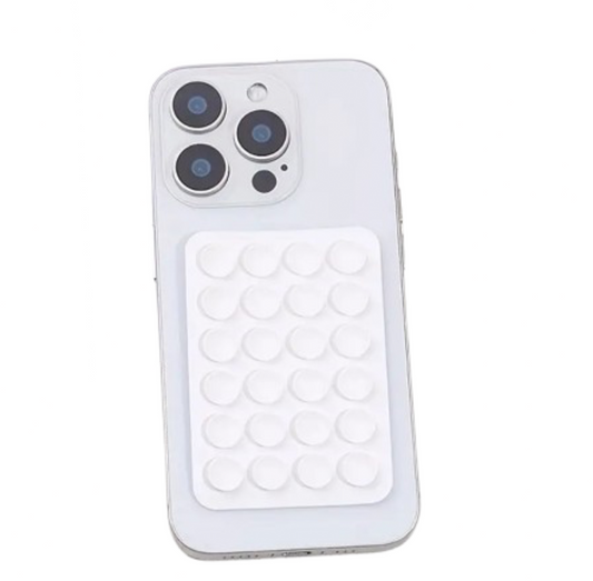 Soporte Celular Chupitos De Succión Silicona Blanco