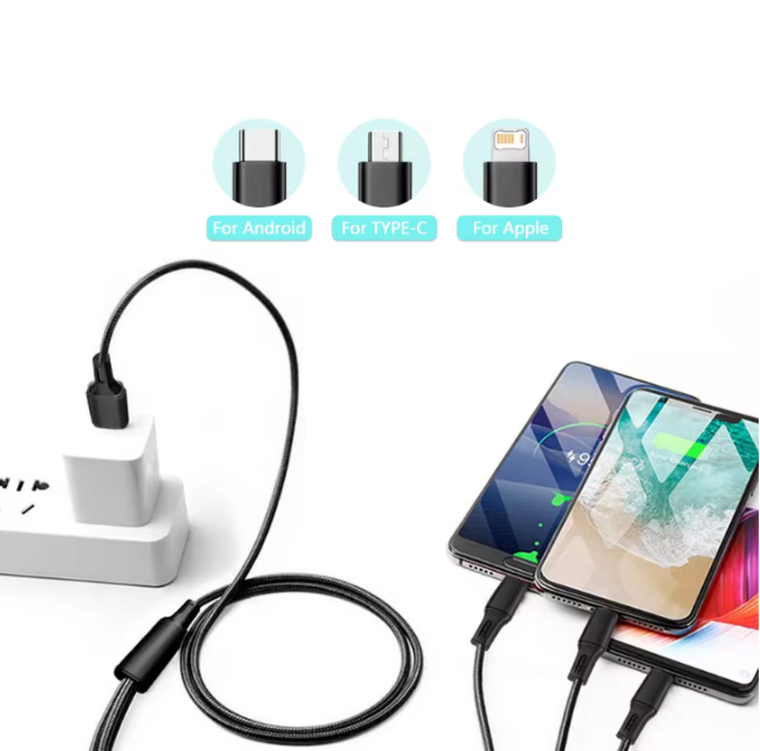 Cable De Datos Usb A Tipo C/lighting/v8