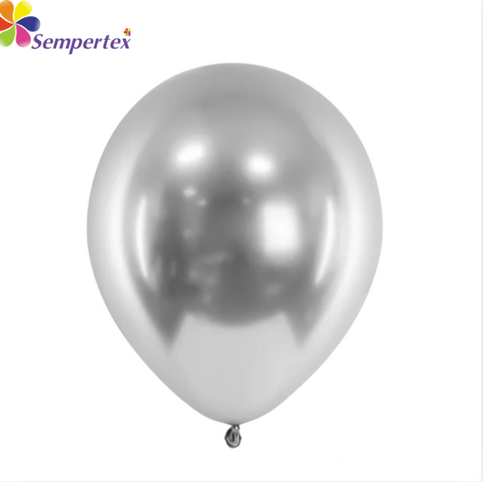 Globos Sempertex Bombas 50 Unidades Satin Plata