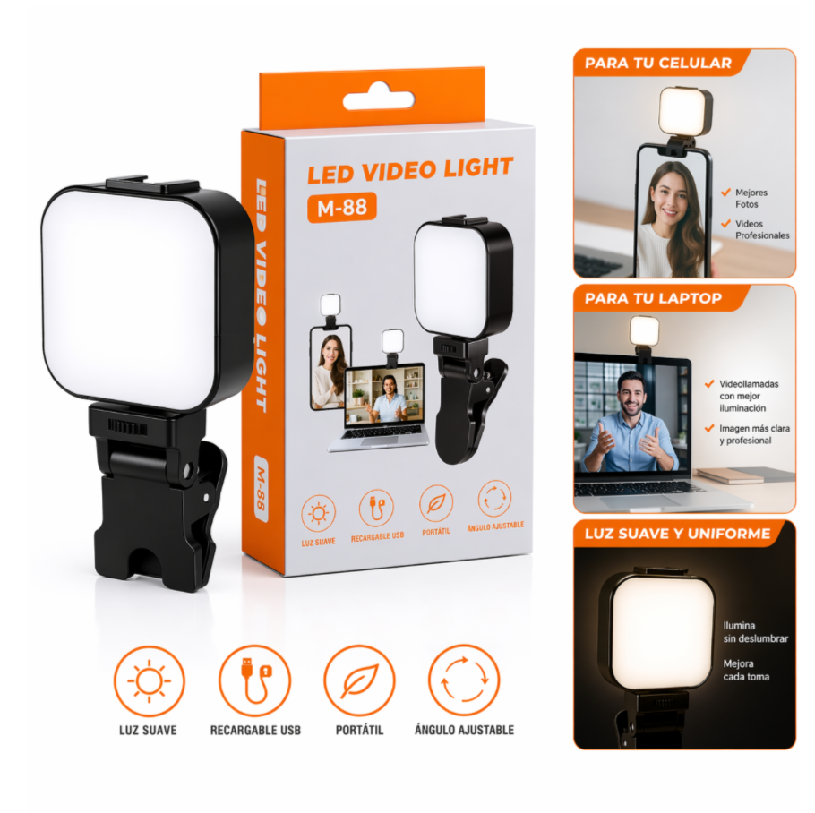 Panel Luz Led Foto Selfie Para Celular / Tablet / Computador