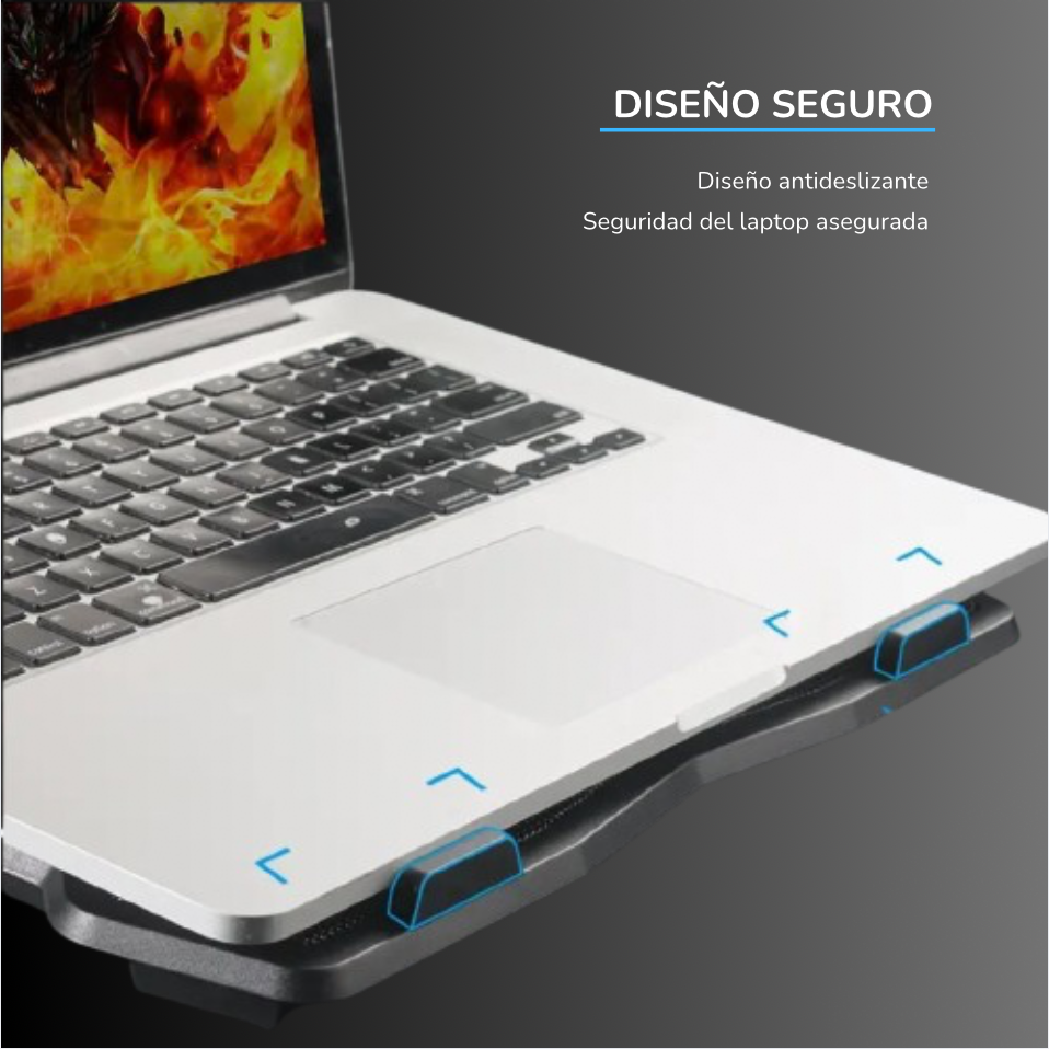 Base Refrigerante Portátil Plegable Con Ventilador