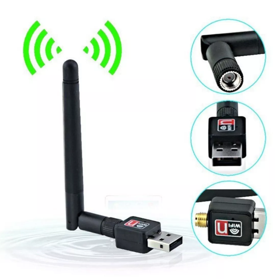 Adaptador Receptor Wifi Usb Inalámbrico Con Antena 1200 Mbps