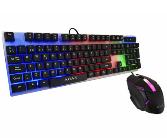 Combo Teclado Y Mouse Gamer Aoas Alambrico M-350