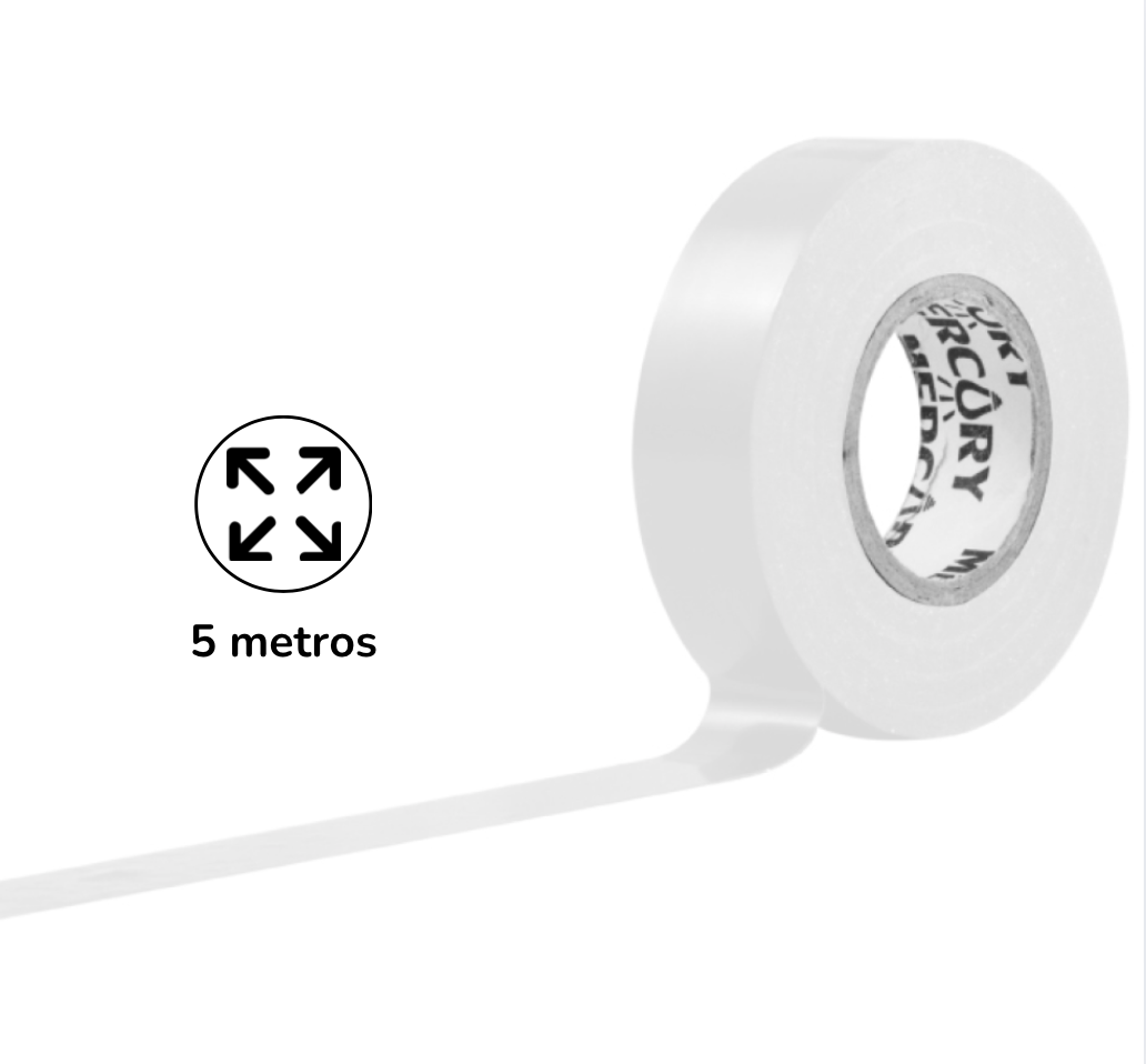 Cinta Aislante Eléctrica Blanca 5m