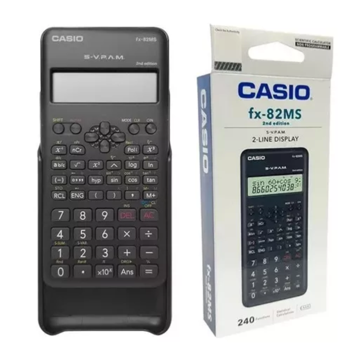Calculadora Casio Fx-82 Ms Cientifica 240 Funciones Visor 2l
