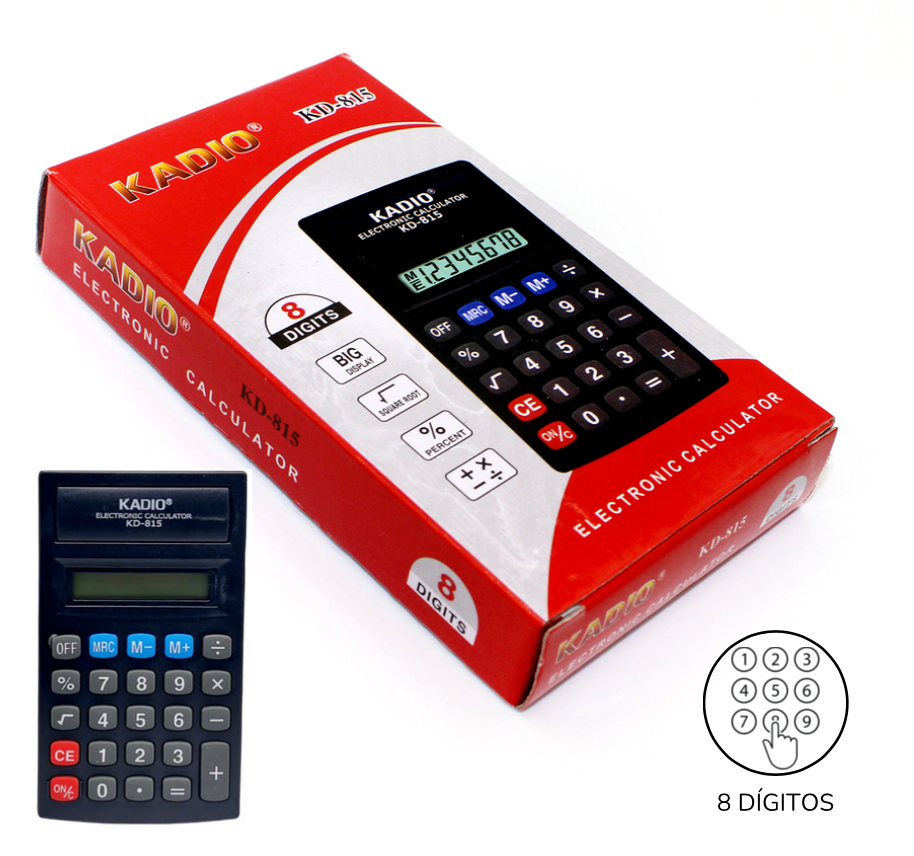 Calculadora Kadio Kd-815 8 Dígitos Portable Bolsillo