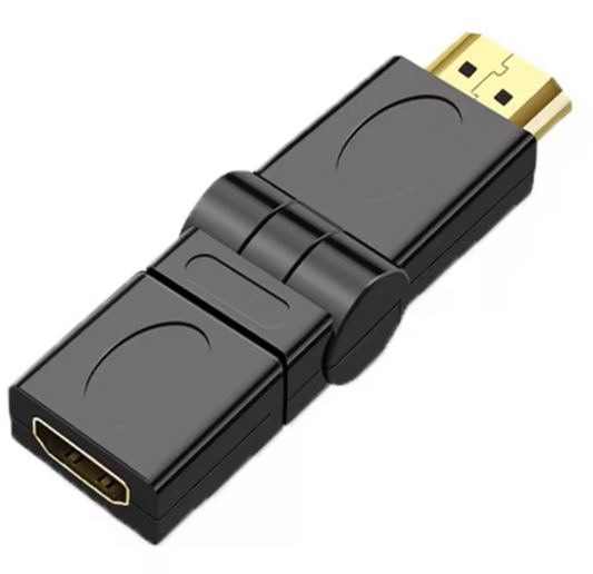 Adaptador Codo Hdmi Flexible Negro Extensor Macho A Hembra Conector
