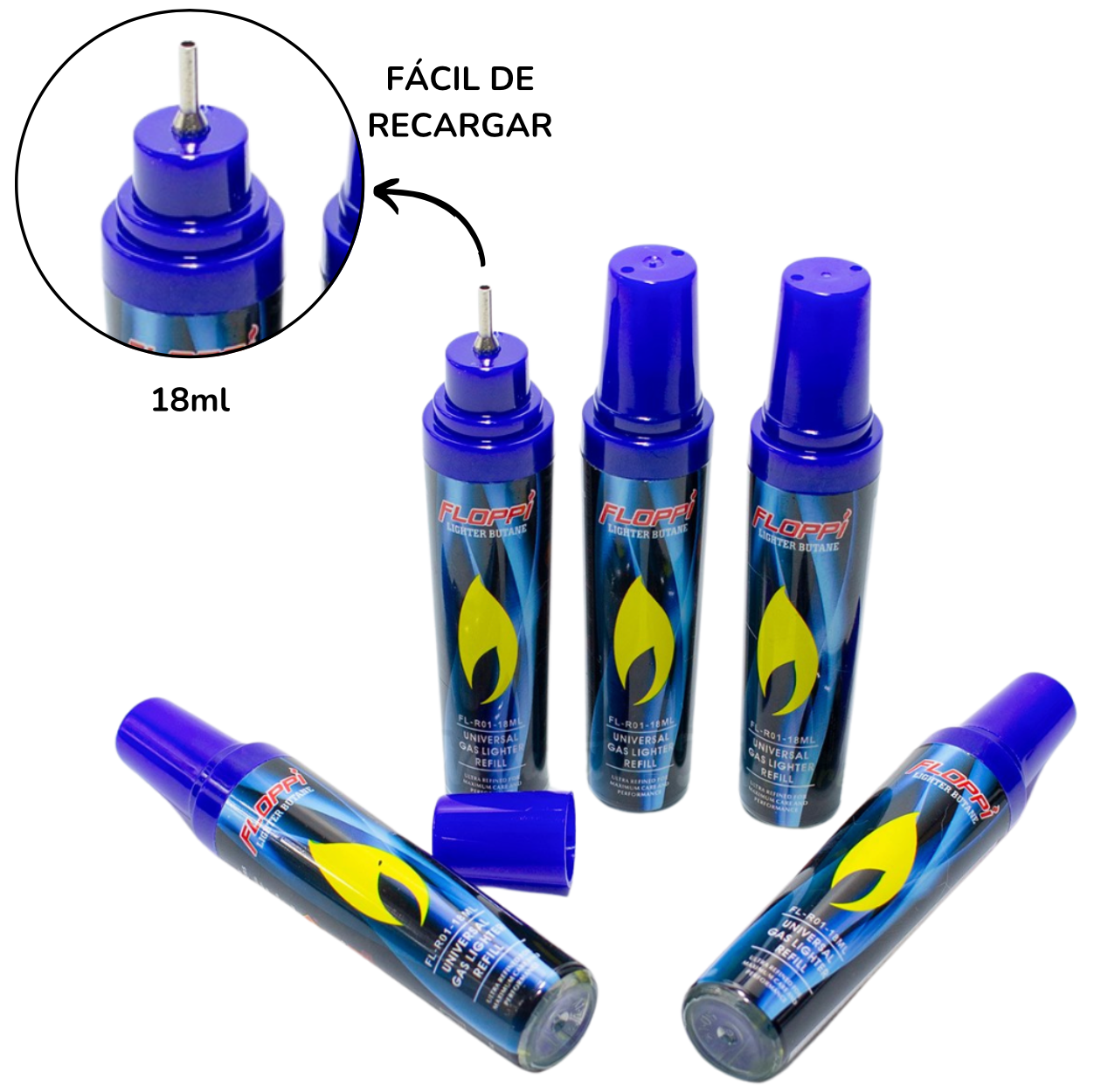 Floppi Recargador Gas Butano 18ml