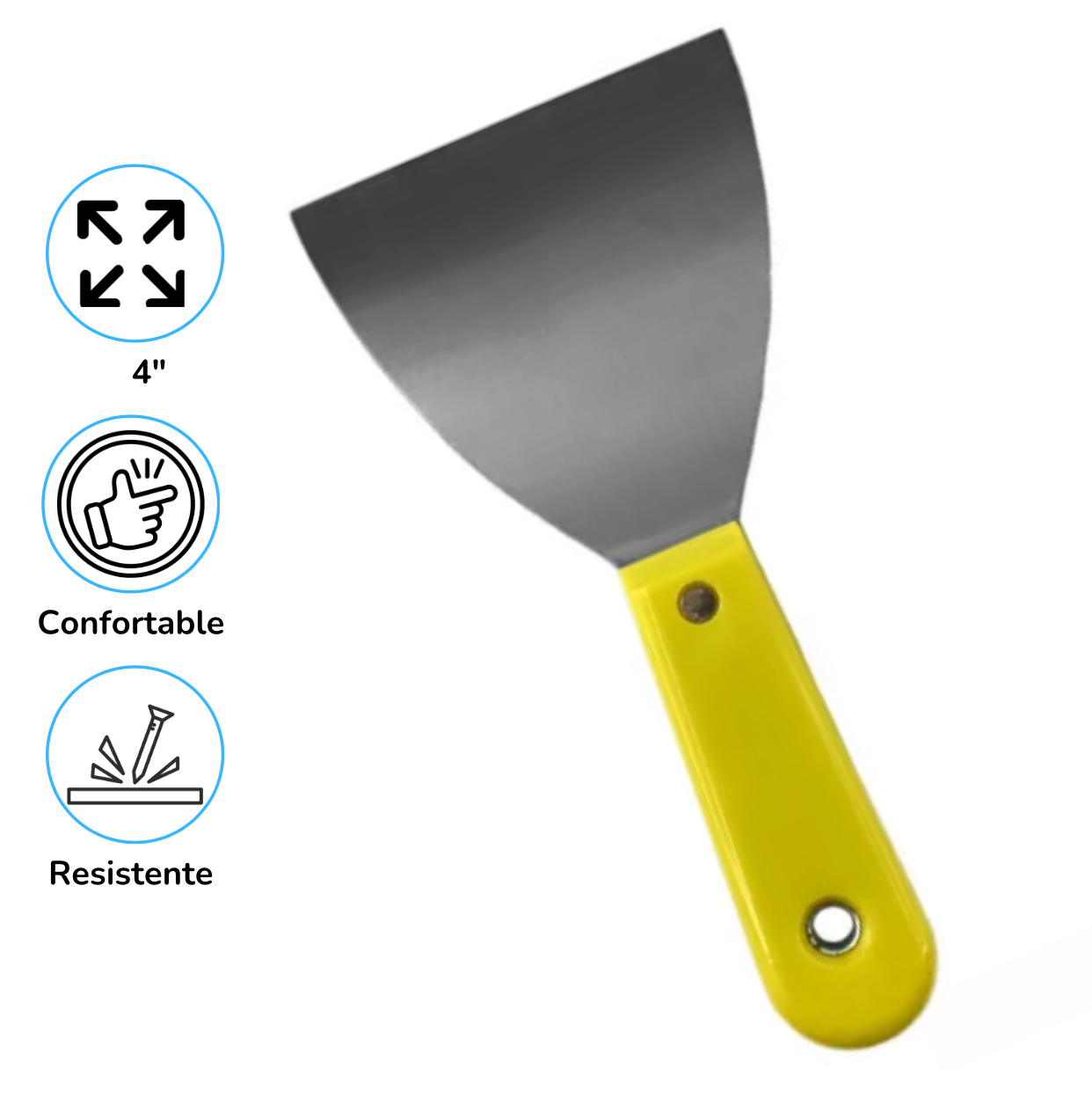 Espátula Con Mango De Plástico 3" (76 Mm) Paleta De Albañil Globy Tools