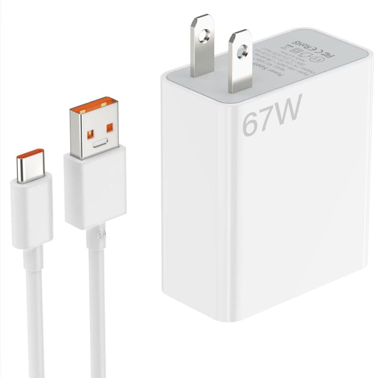 Cargador Completo Xiaomi 67w Cubo + Cable Generico