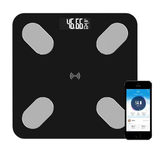 Balanza Báscula Digital Bluetooth Negra