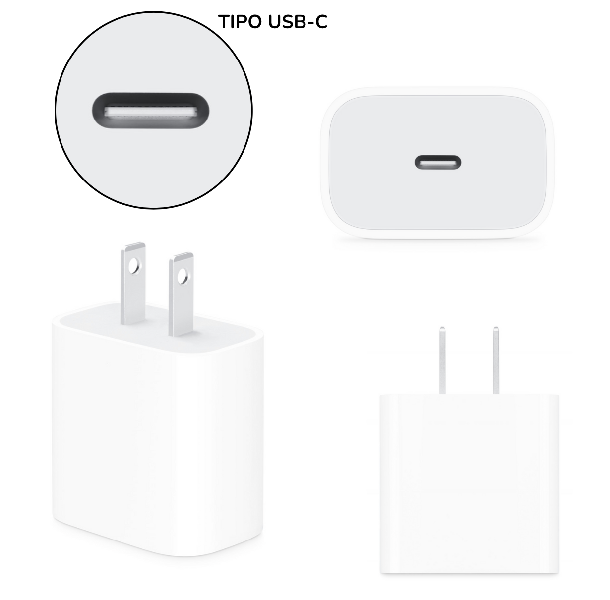 Adaptador Apple Tipo C 25w Carga Rapida Generico