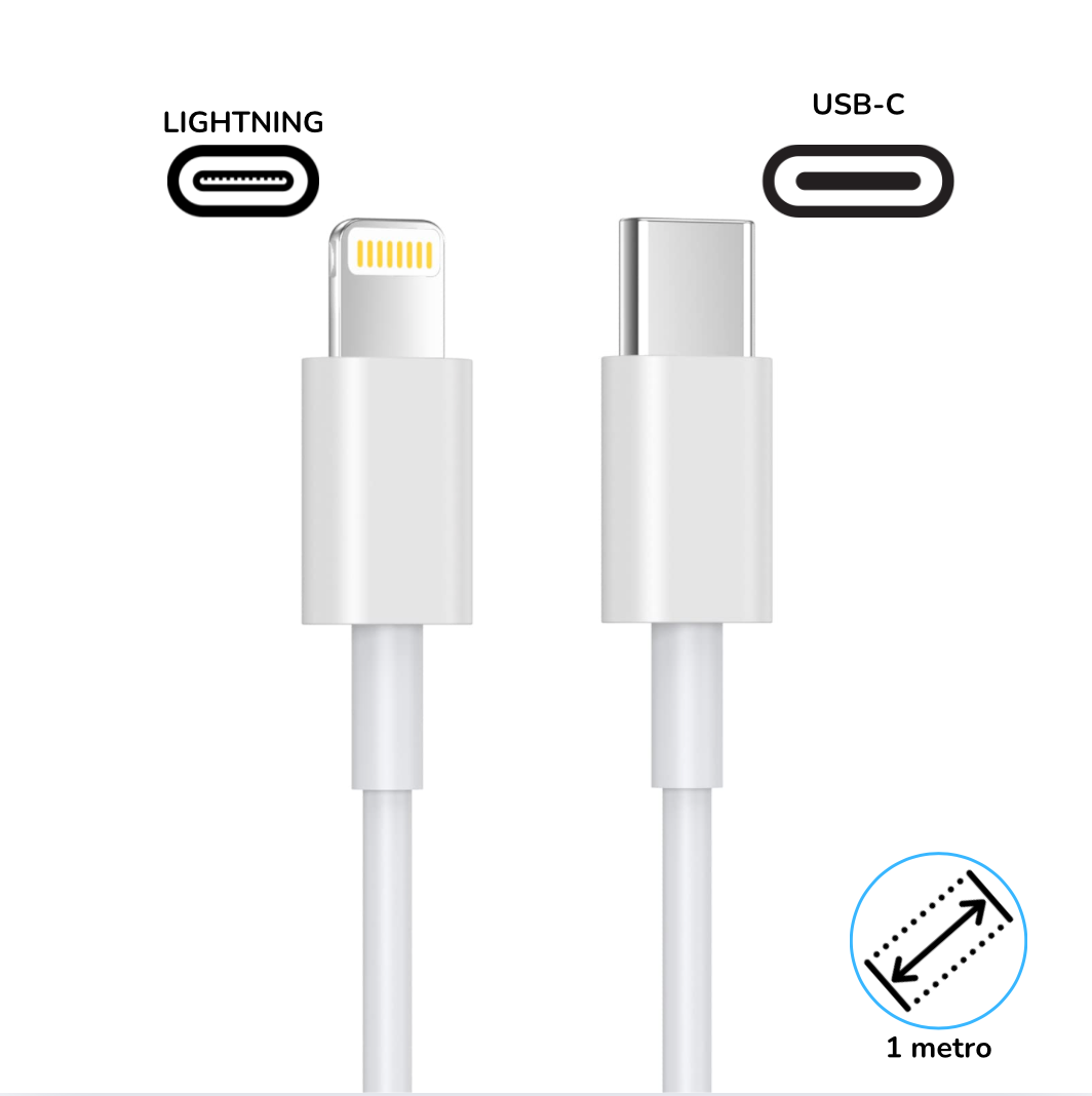 Cargador Iphone Usb-c To Lightning Generico Cable 1 Metro