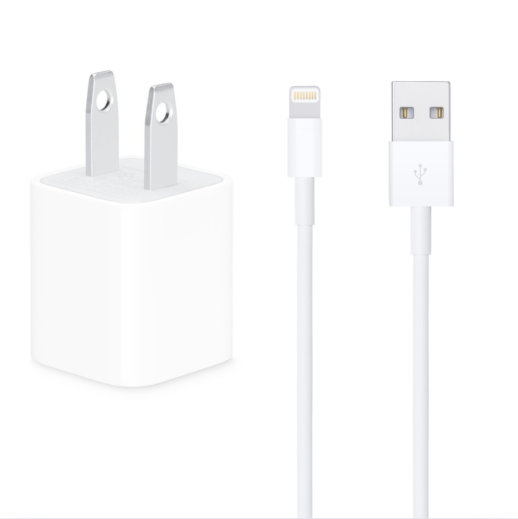 Cargador Completo Iphone Generico 5w Lightning To Usb Cable + Cubo