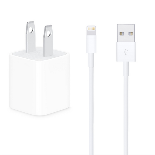 Cargador Completo Iphone Generico 5w Lightning To Usb Cable + Cubo