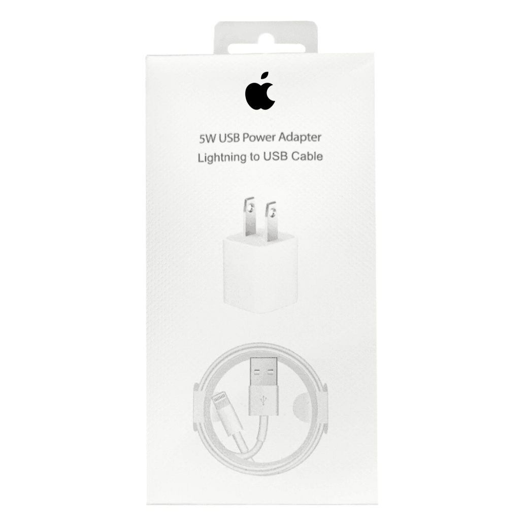 Cargador Completo Iphone Generico 5w Lightning To Usb Cable + Cubo