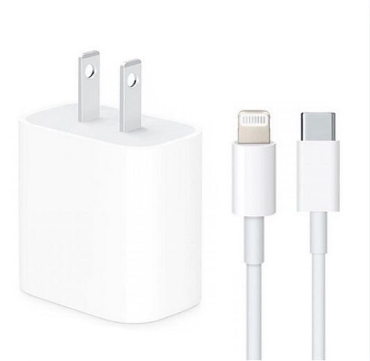 Cargador Completo Iphone Generico Carga Rapida 25 W Cable + Cubo