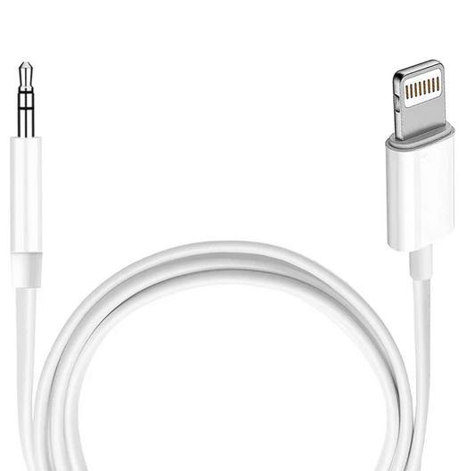 Cable Adaptador Lighting Iphone To Auxiliar Audio 3.5