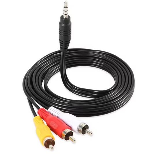 Cable Auxiliar De Audio 3 A 1 - 3.5 Mm Tripolar