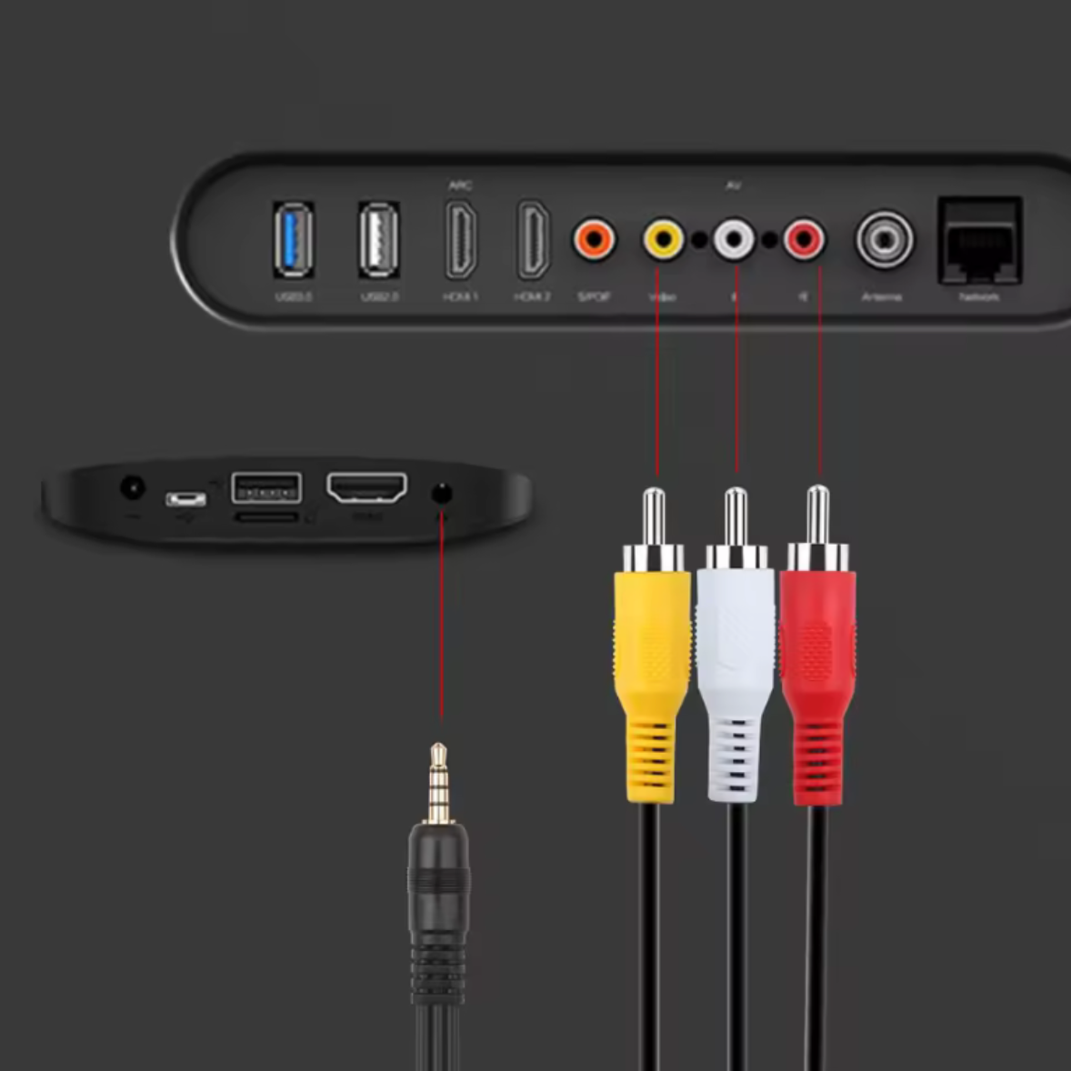 Cable Auxiliar De Audio 3 A 1 - 3.5 Mm Tripolar