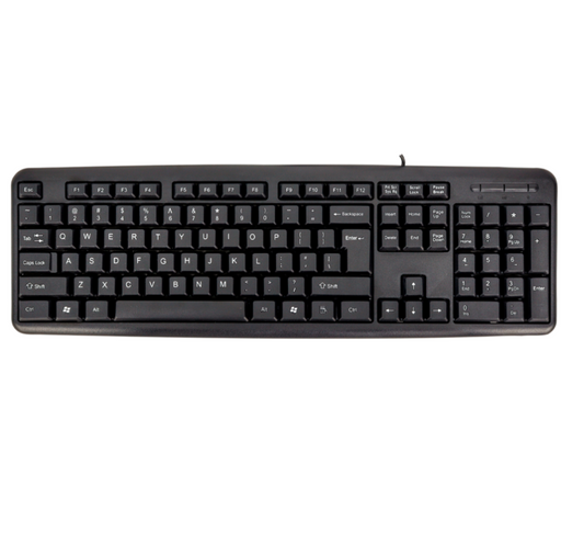 Teclado Para Pc Usb Negro Oficina