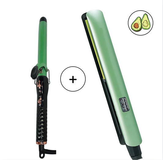 Combo Plancha Y Encrespador Aguacate